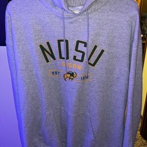 Champion Gray NOSU Bison Hoodie